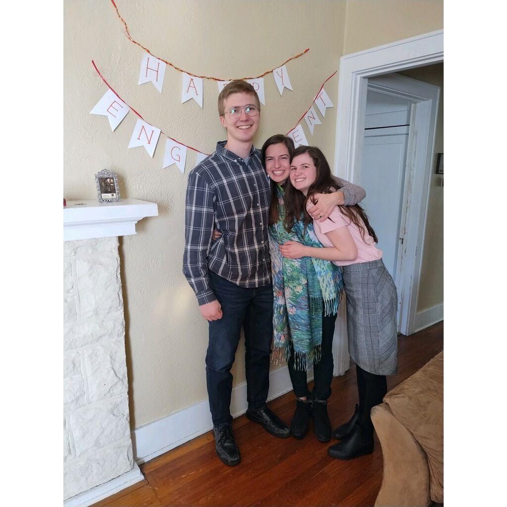 Lizzy and Peter visiting Kathleen the day after their engagement!!!