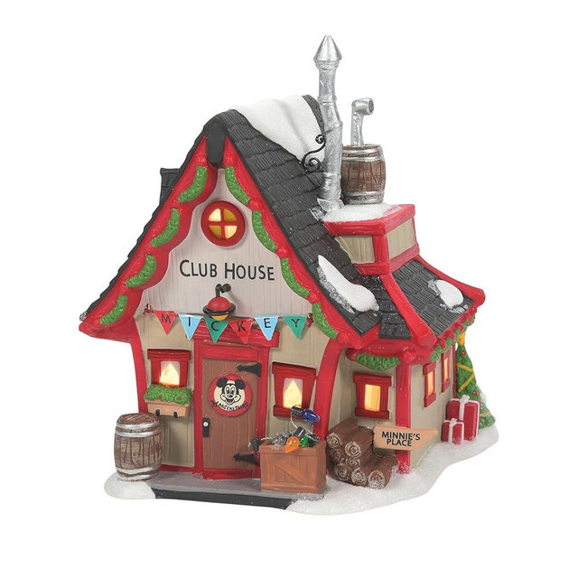 Department 56 Disney Village Mickey Mouse Clubhouse Lit Building, 7.6 Inch, Multicolor