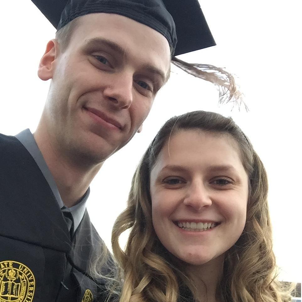 Joey graduating with his Bachelors Degree- Winter 2016.