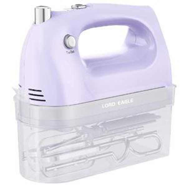 Lord Eagle Hand Mixer Electric 400W, 5 Speed handheld Mixer, 5 Stainless Steel Accessories for Baking Cake Egg Cream Food Beater, Turbo Boost/Self-Control Speed + Eject Button