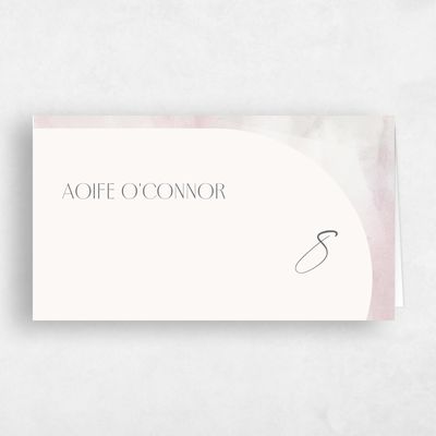 Beige Wedding Place Card - Coleridge