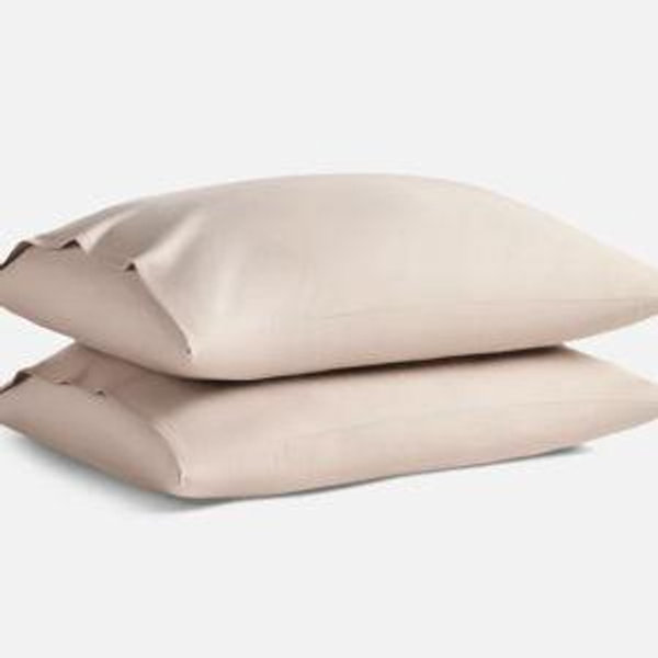 Classic Percale Standard Pillowcase Set in Pebble