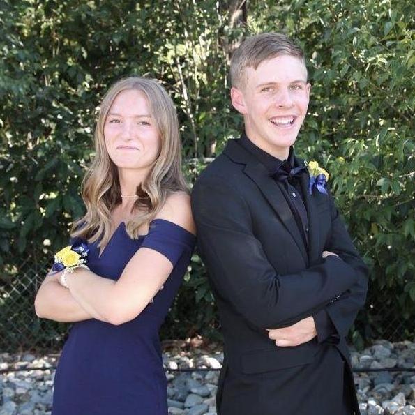 A picture of us before Grace's junior year prom. June 2021