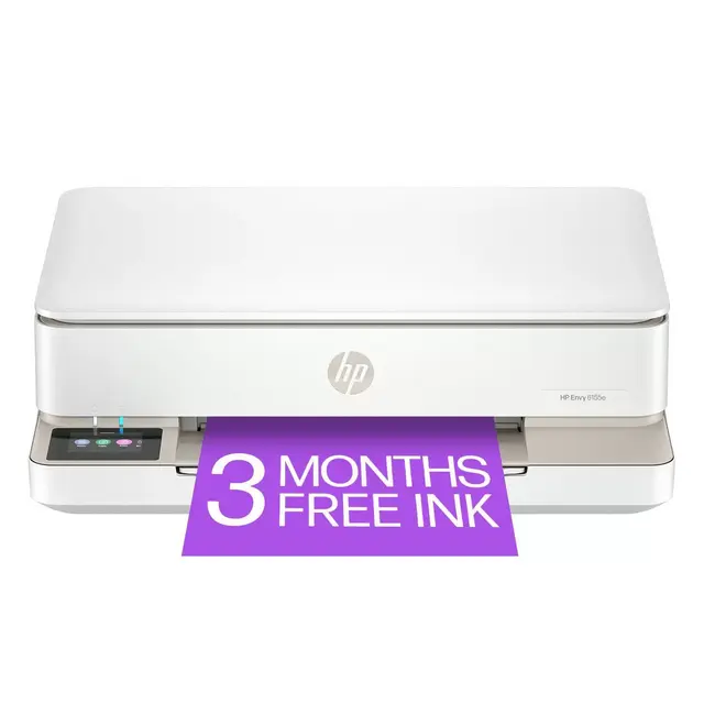 HP Envy 6155e Wireless All-in-One Color Printer Scanner Copier with Instant Ink and HP+