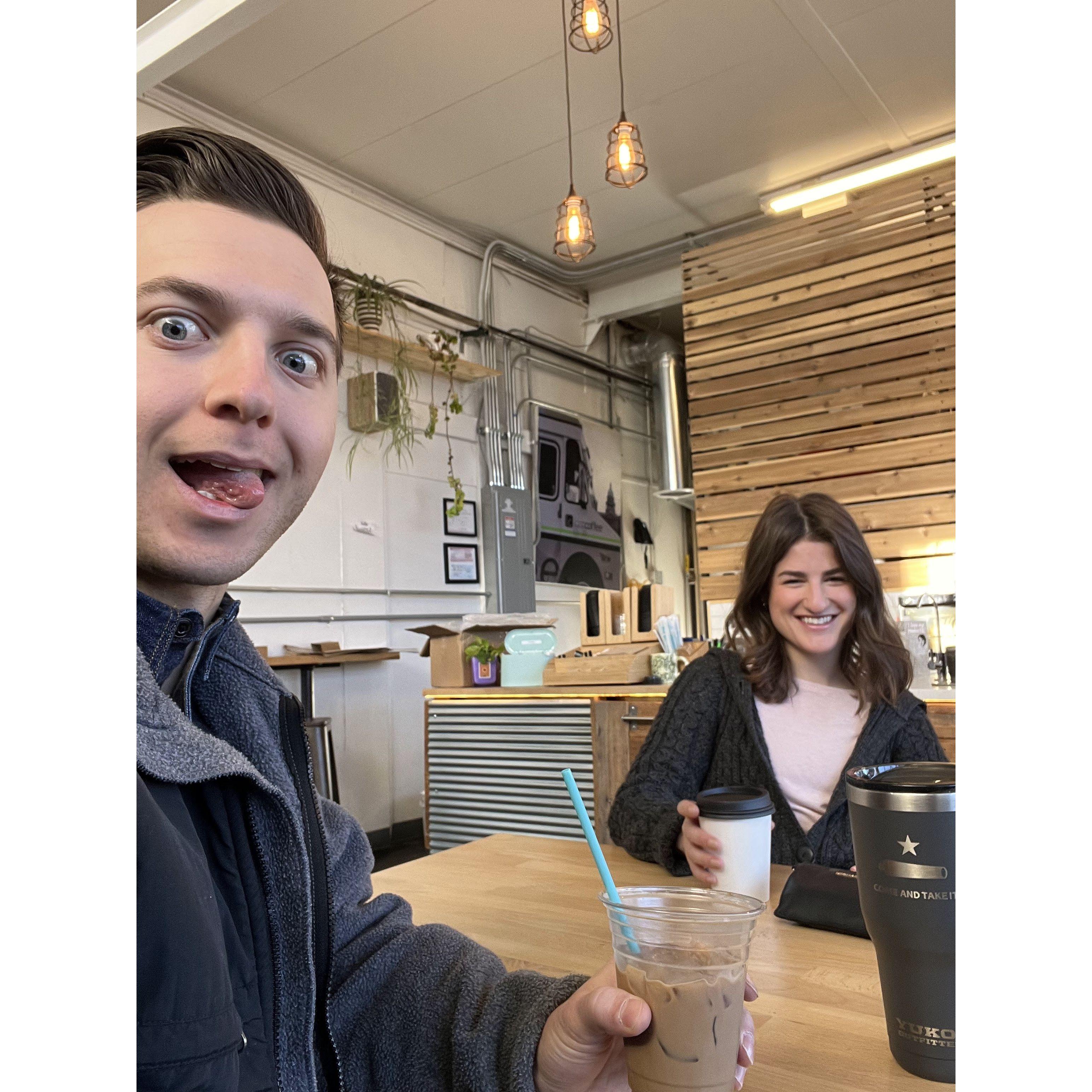 Lost coffee in Littleton - one of our favorite places to stop after mass
