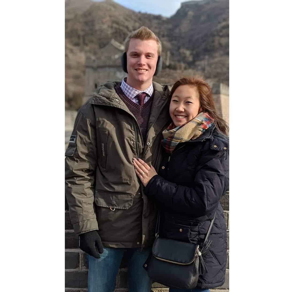 The day after Taylor's proposal in BEIJING, CHINA!