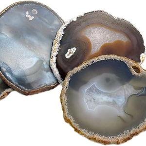 Natural Agate Geode Coaster (Set of 4, "Natural")