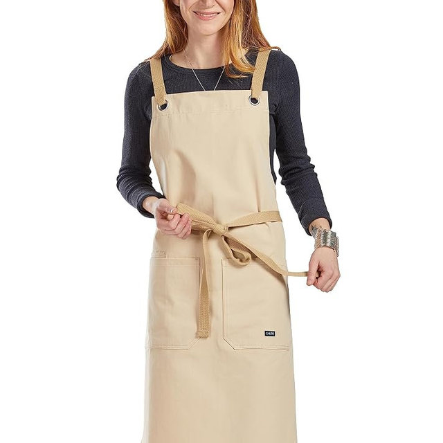 Caldo Crossback Kitchen Apron for Cooking (Bone)