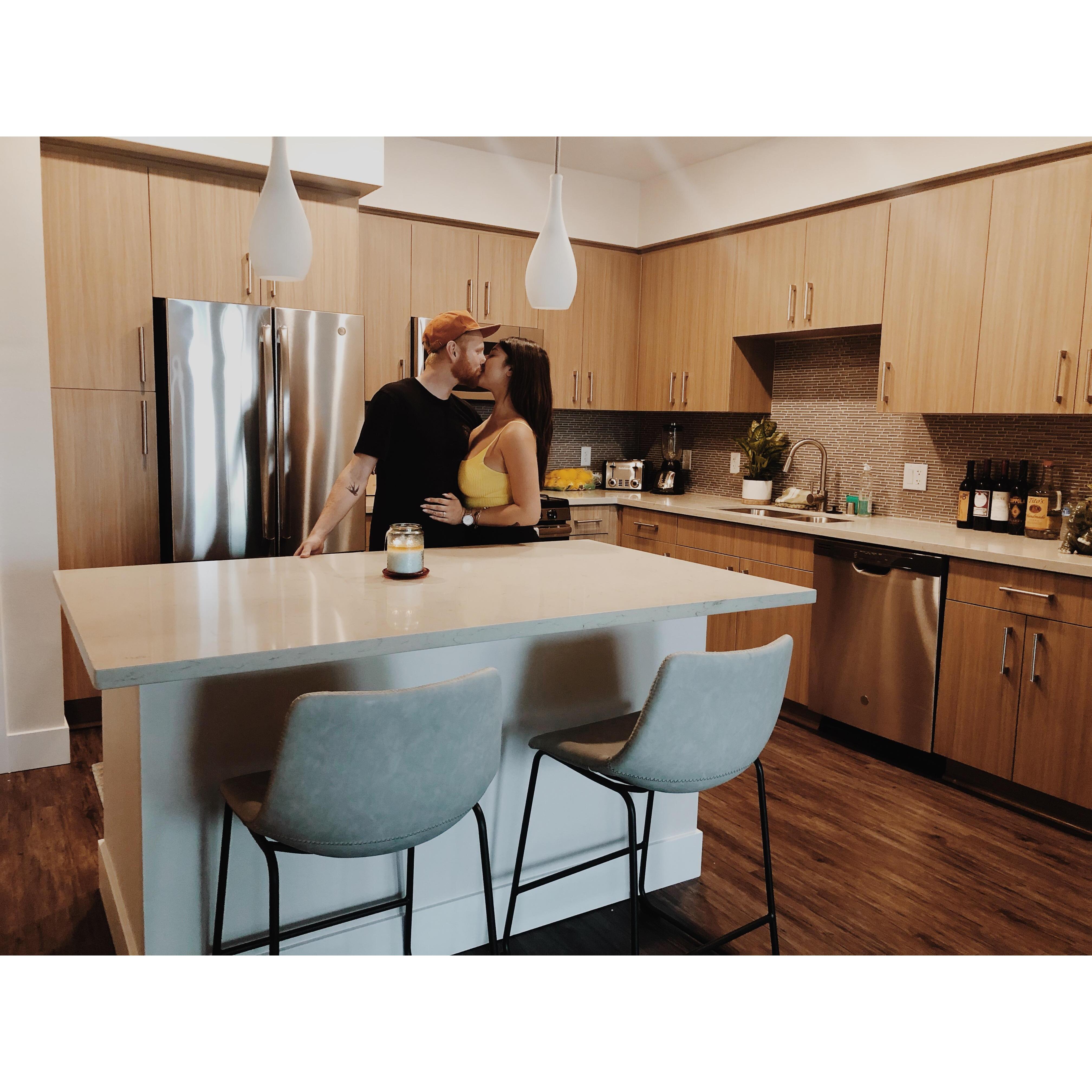 We moved into our first apartment together on June 1, 2019