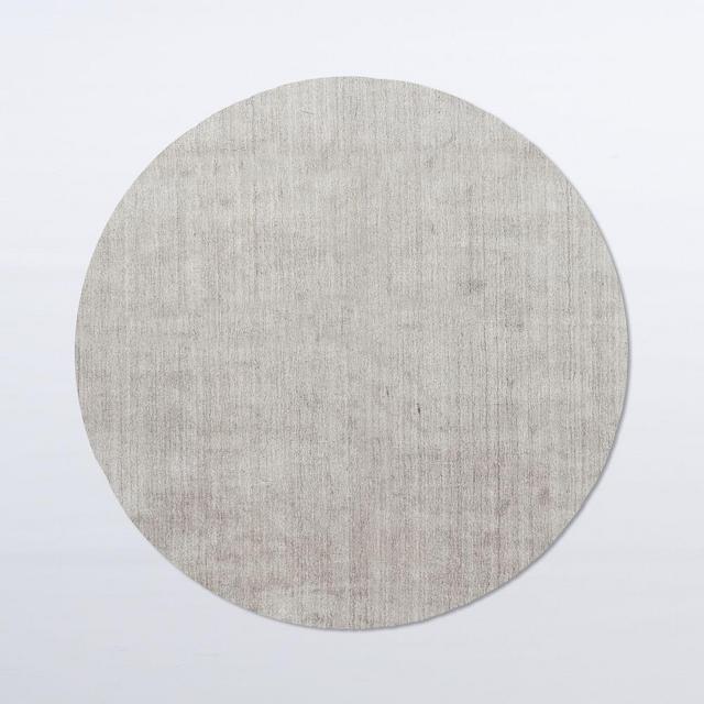 Hand-loomed Shine Rug, Gray, Round