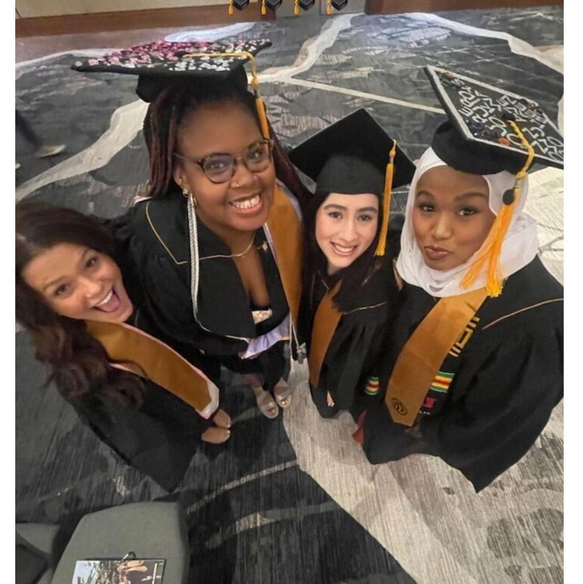 Ayanna's graduation from college with her Capstone Girlies!
