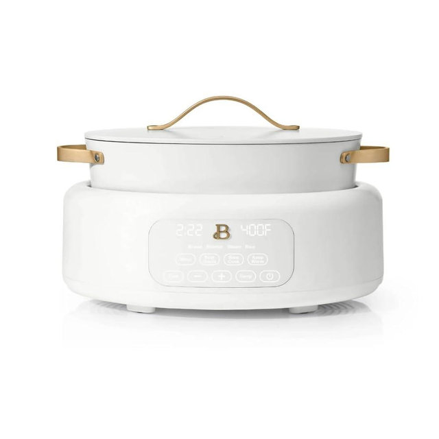 Beautiful 10 in 1, 6 Qt Electric Multi-Cooker, White Icing