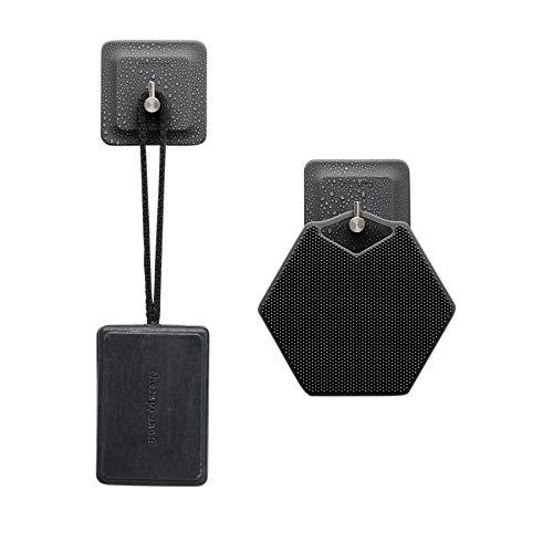 Tooletries - The Arnold Reusable Hook 2 Pack Silicone Waterproof Removable and Reusable Shower Hooks. Bathroom Storage for Towel, loofah, Brush, Robe (Charcoal)
