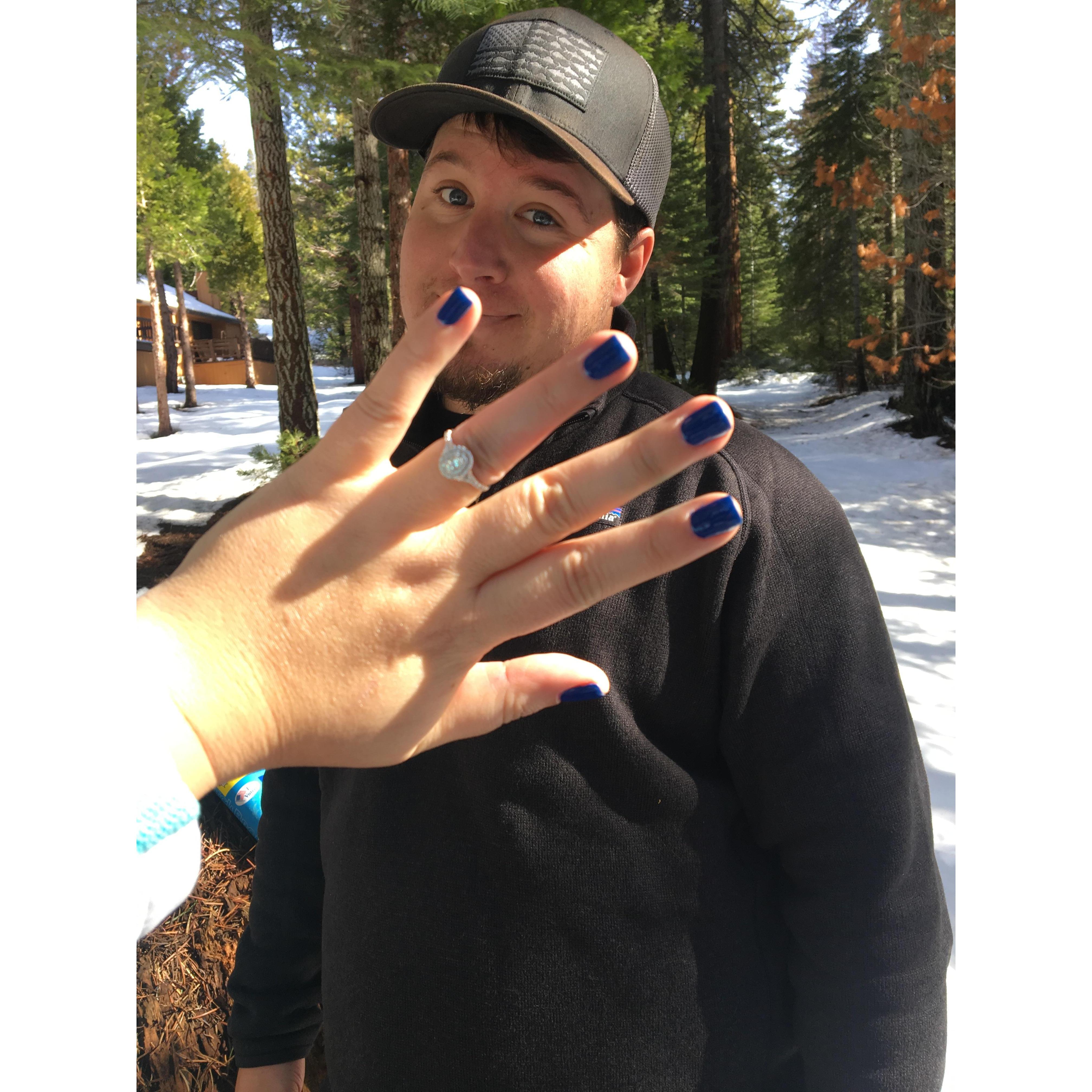 He asked and she said yes!