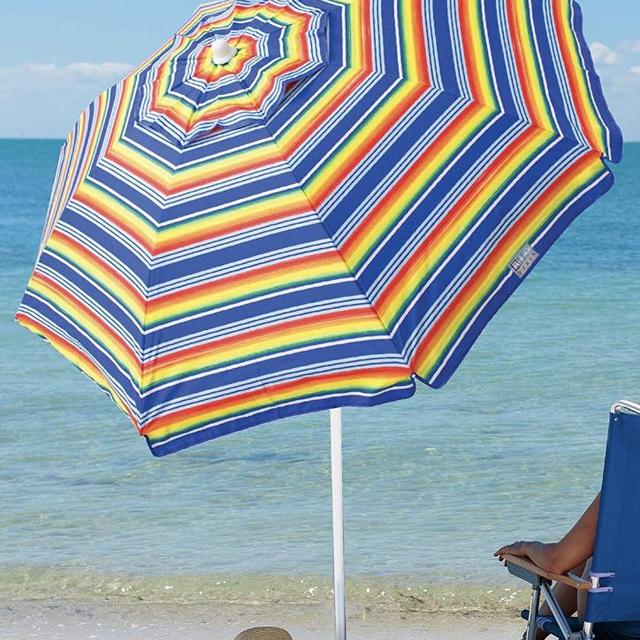 Rio Beach 6-Foot UPF 50+ Beach Umbrella with Built-in Sand Anchor