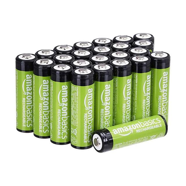 Amazon Basics 24-Pack AA Rechargeable Batteries, 2000mAh, Pre-charged