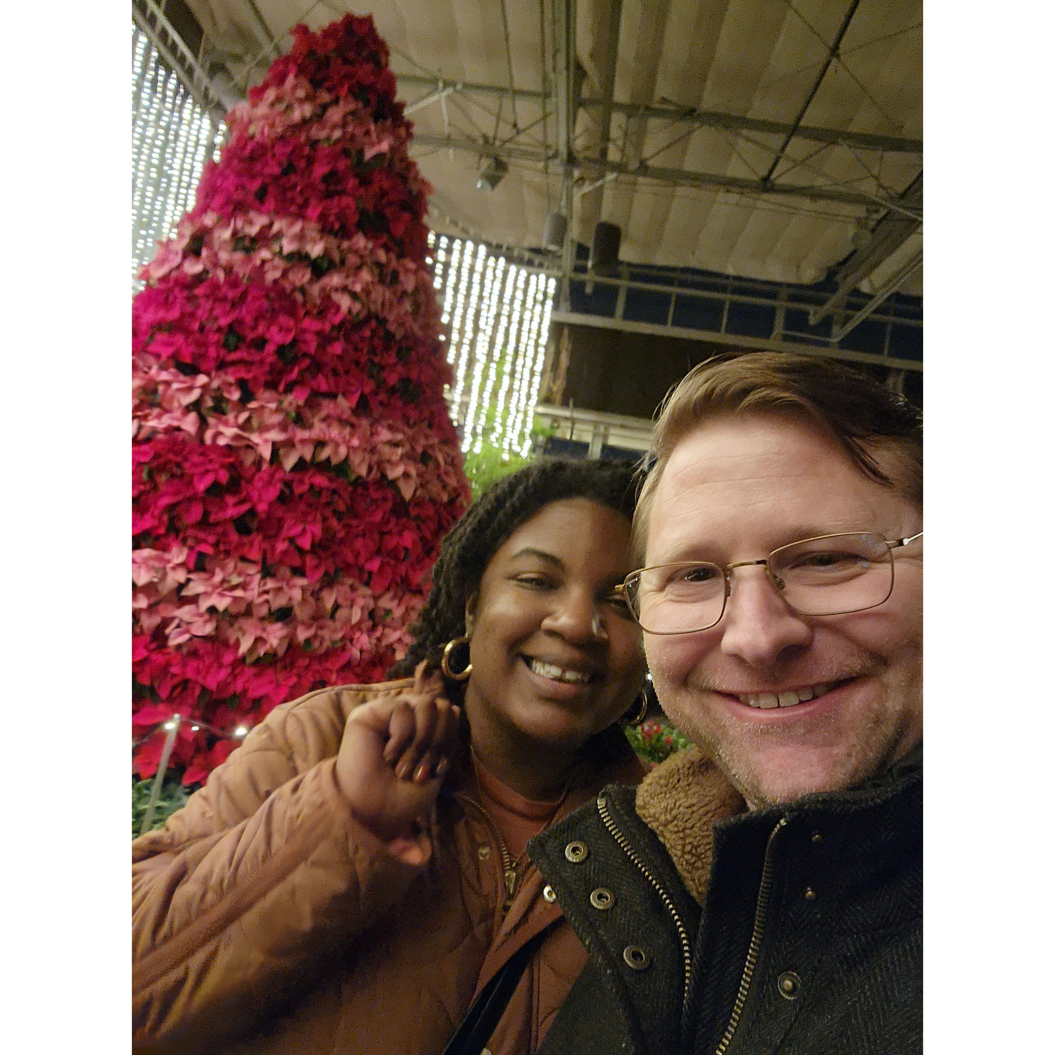 At the Atlanta Botanical Gardens as they decorate for Christmas. Definitely a theme.
