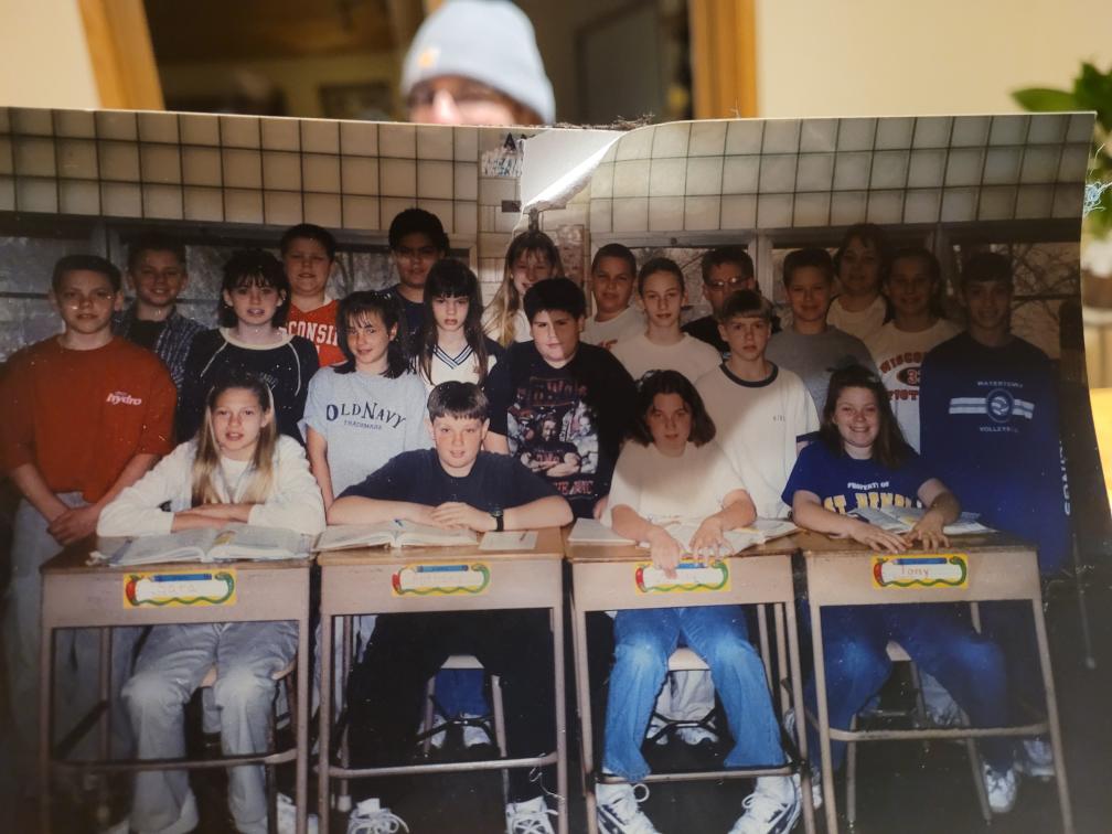 6th Grade Class Photo. 
Excuse Patrick’s head in the background.😂