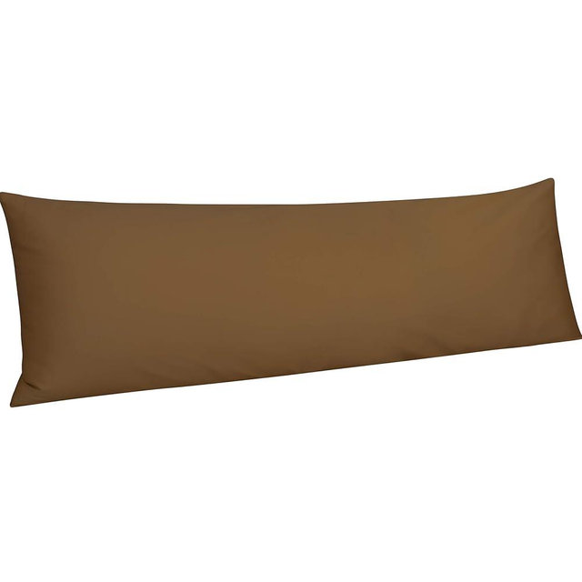 NTBAY Egyptian Cotton Body Pillowcase - 500 Thread Count Cotton Body Pillow Cover - Soft and Breathable Envelope Closure Body Pillowcase for Adults, 20x54 Inches, Brown