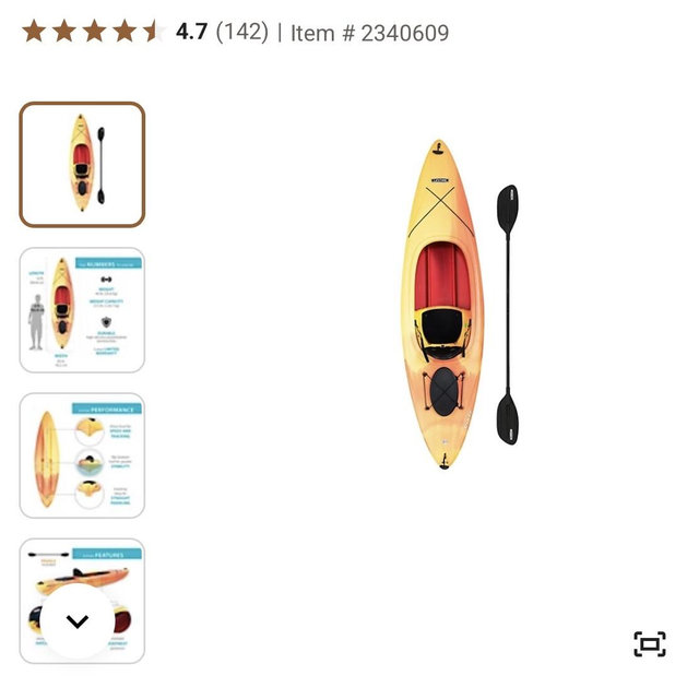 Lifetime 10 ft. Cruze Sit-Inside Kayak, Sunset Fusion at Tractor Supply Co