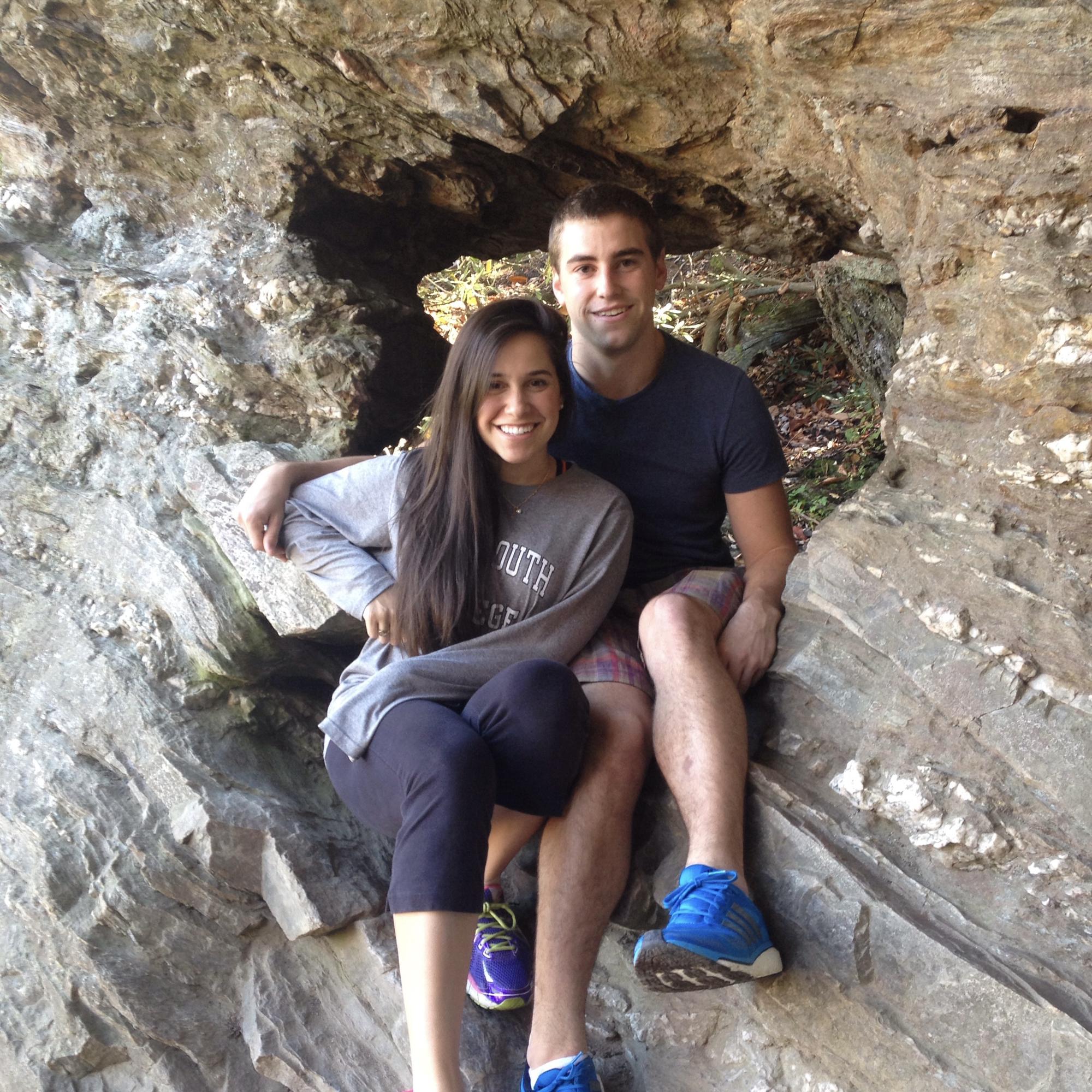The very first date, October 2014. Sophia was a 1L at Wake Forest University School of Law and Ryan was a 2L. Ryan picked her up in his Jeep and packed a surprise picnic.
Hanging Rock State Park, NC