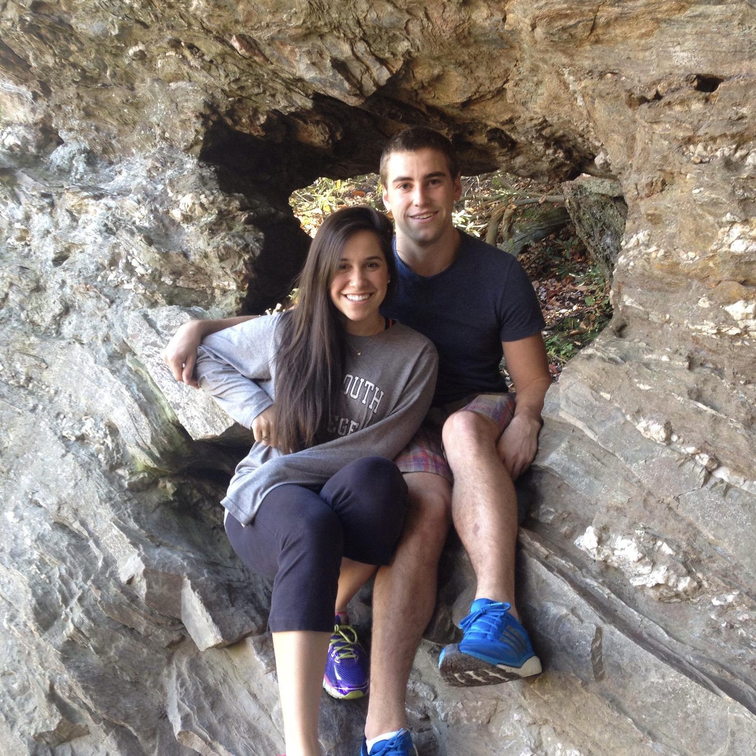 The very first date, October 2014. Sophia was a 1L at Wake Forest University School of Law and Ryan was a 2L. Ryan picked her up in his Jeep and packed a surprise picnic.
Hanging Rock State Park, NC