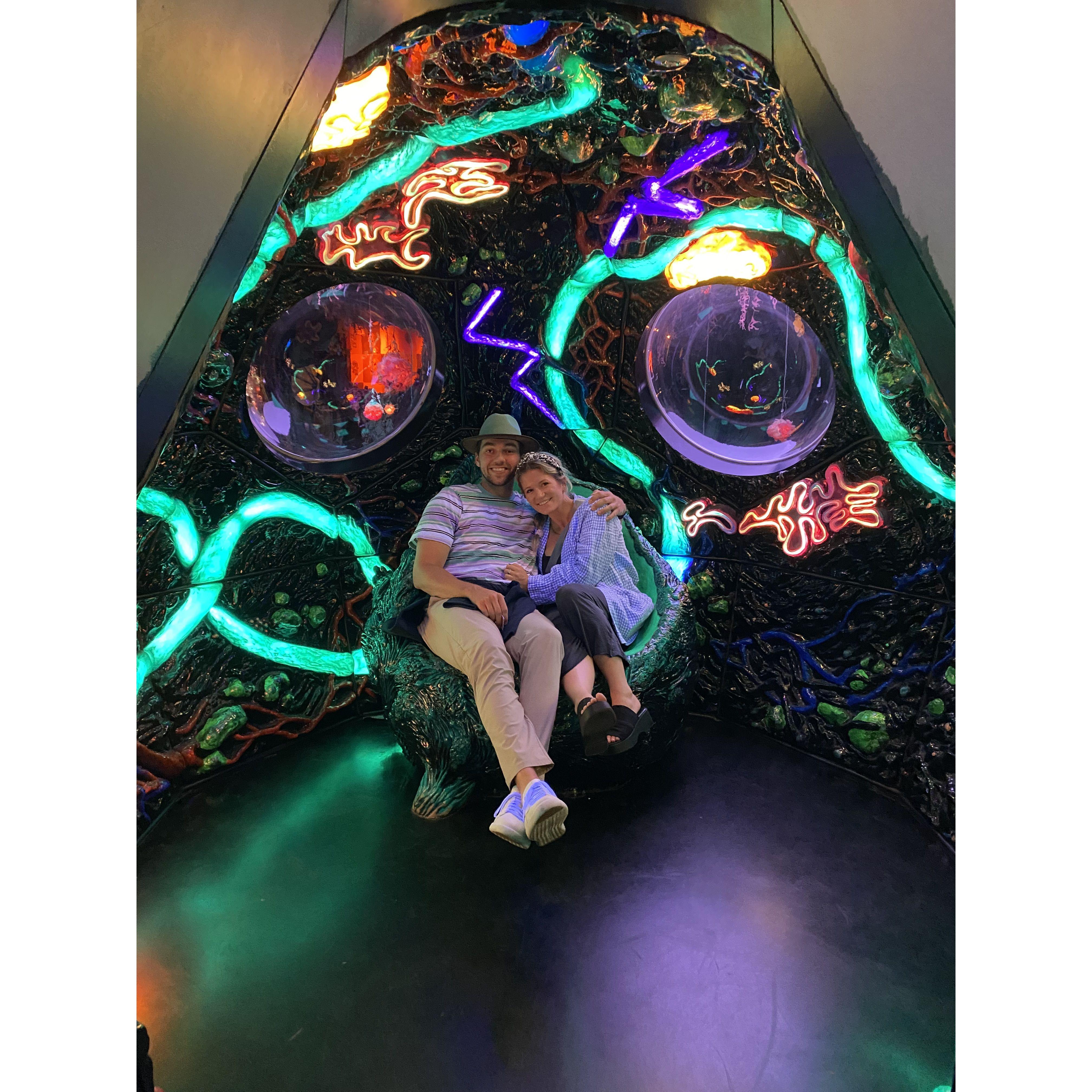 A place that makes you feel like you're on drugs when you're completely sober. Meow Wolf in Denver, CO.