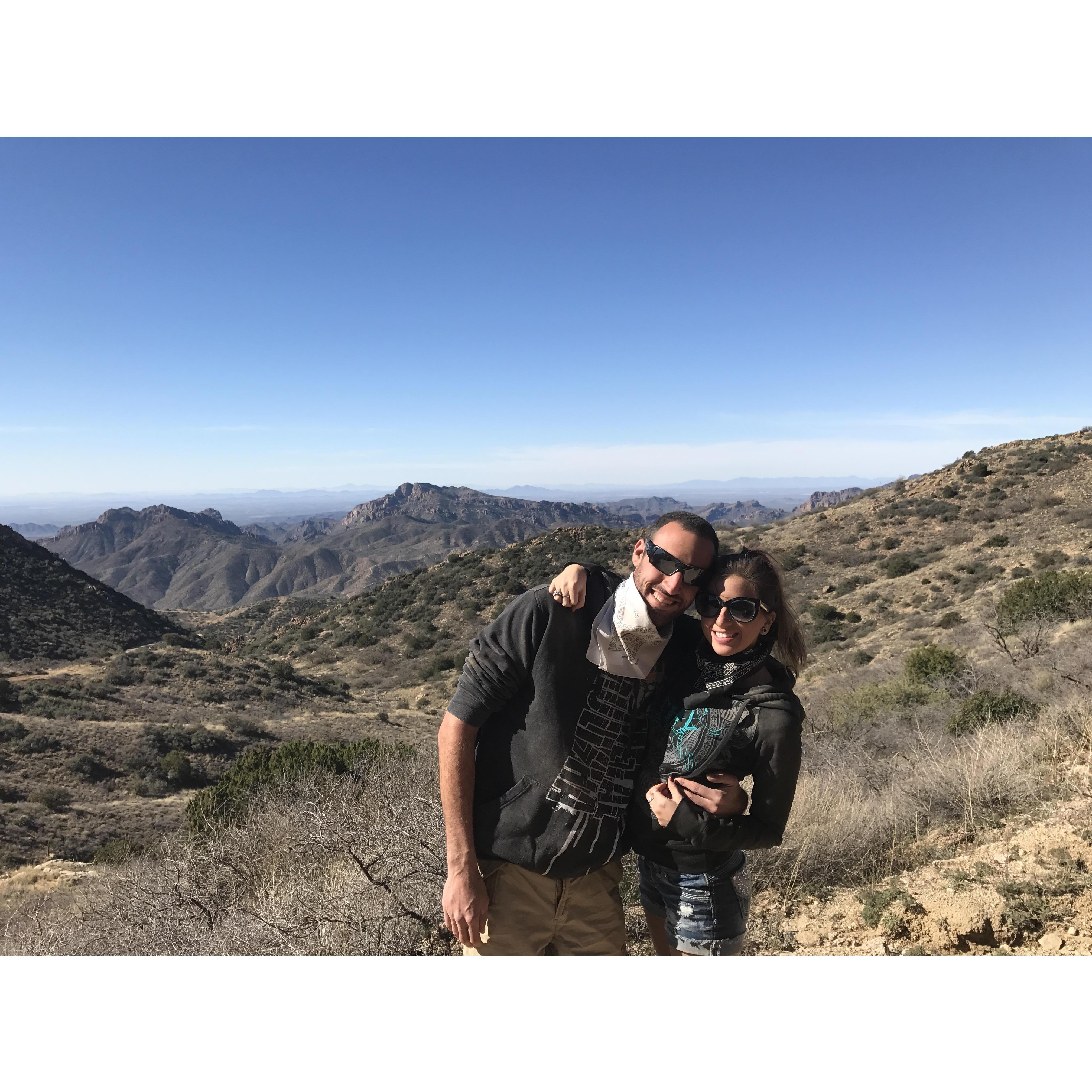 Their first trip to Arizona together. The view was pretty spectacular. but Britt thought he was even more.