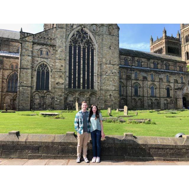 In front of the Durham Cathedral