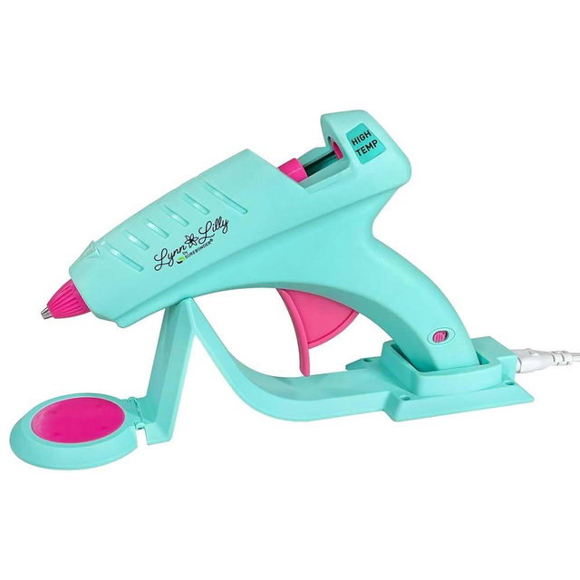 Surebonder Lynn Lilly Edition Cordless/Corded 60 Watt High-Temperature Full Size Hot Glue Gun for Crafts, DIY, Repairs, Turquoise and Pink