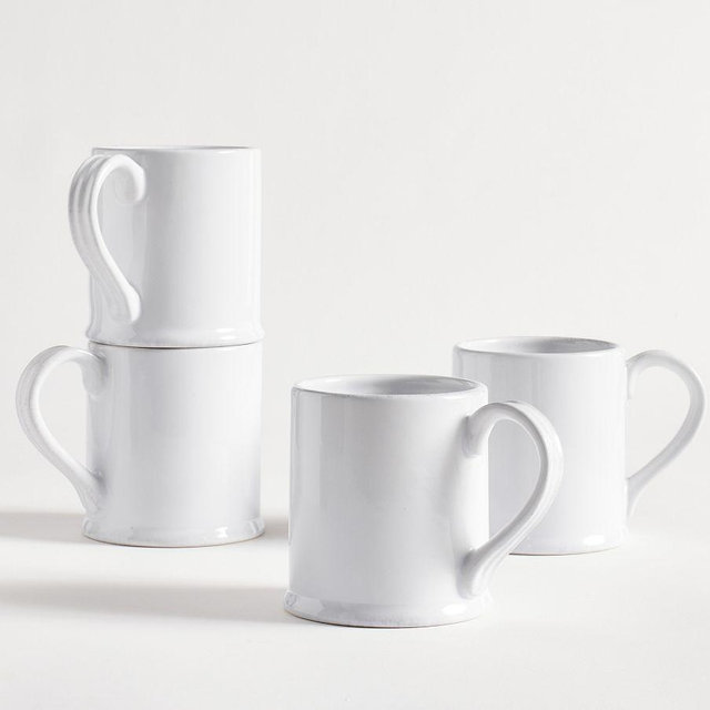 Monique Lhuillier Arles Mugs, Set of 4 - White
