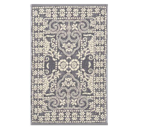 Indah Jacquard Hand Towels, Flagstone