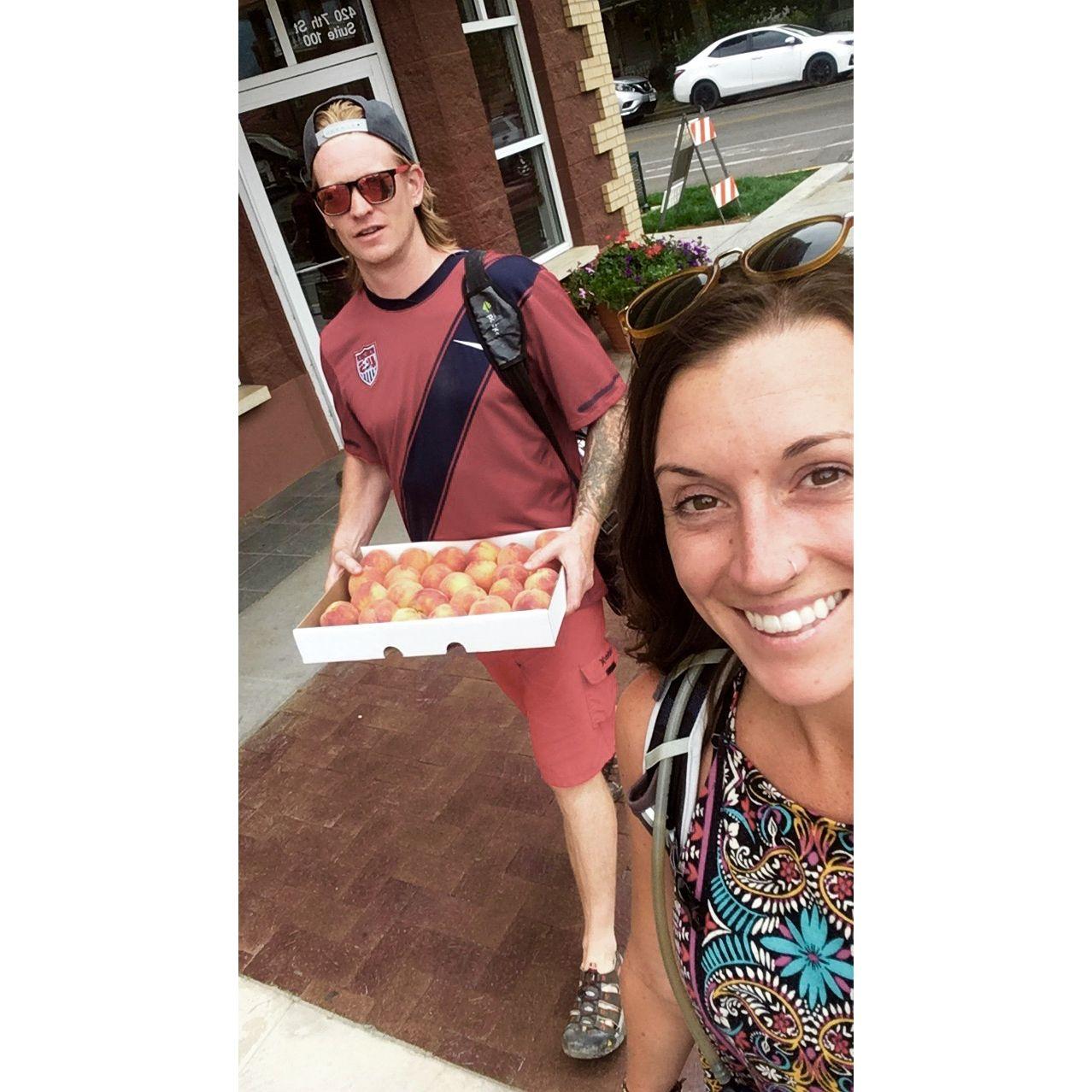 Picking up some peaches in Glenwood Springs