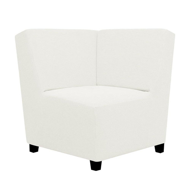 Easy-Going Stretch Sectional Corner Sofa Slipcover 1-Piece Couch Sofa Cover Furniture Protector Soft with Elastic Bottom for Kids, Pet, Spandex Jacquard Fabric Cream