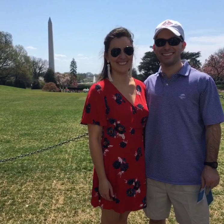 Our 1st picture together! We just finished up the spring White House garden tour.