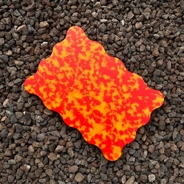 Scalloped Recycled Plastic Cutting Board, Unique Home Decor