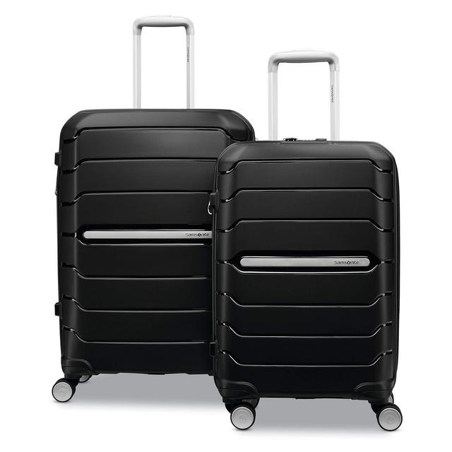 Samsonite Freeform Hardside Expandable with Double Spinner Wheels, Black, 2-Piece Set (21/28)