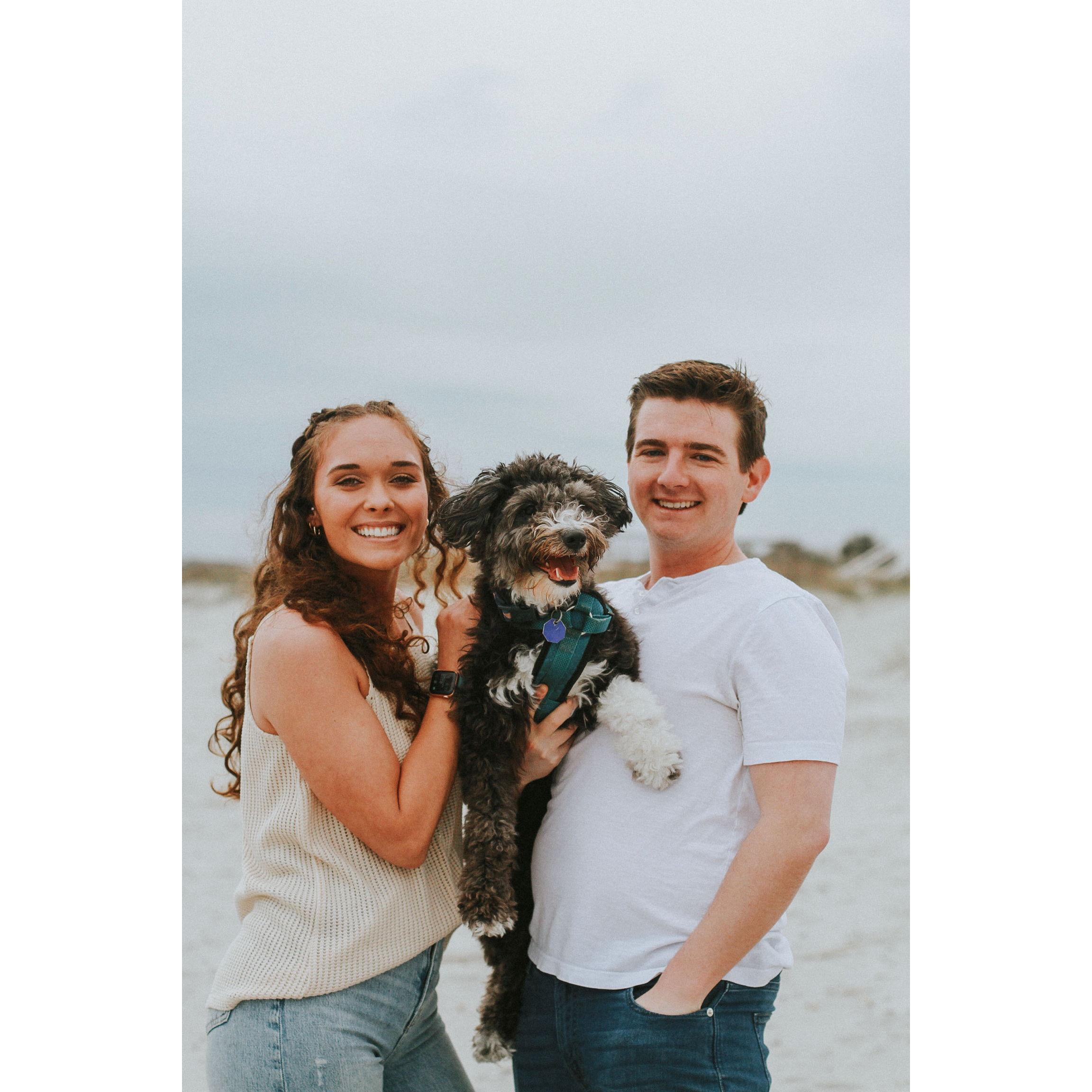 Our first trip to the beach with Remy and the Adams family