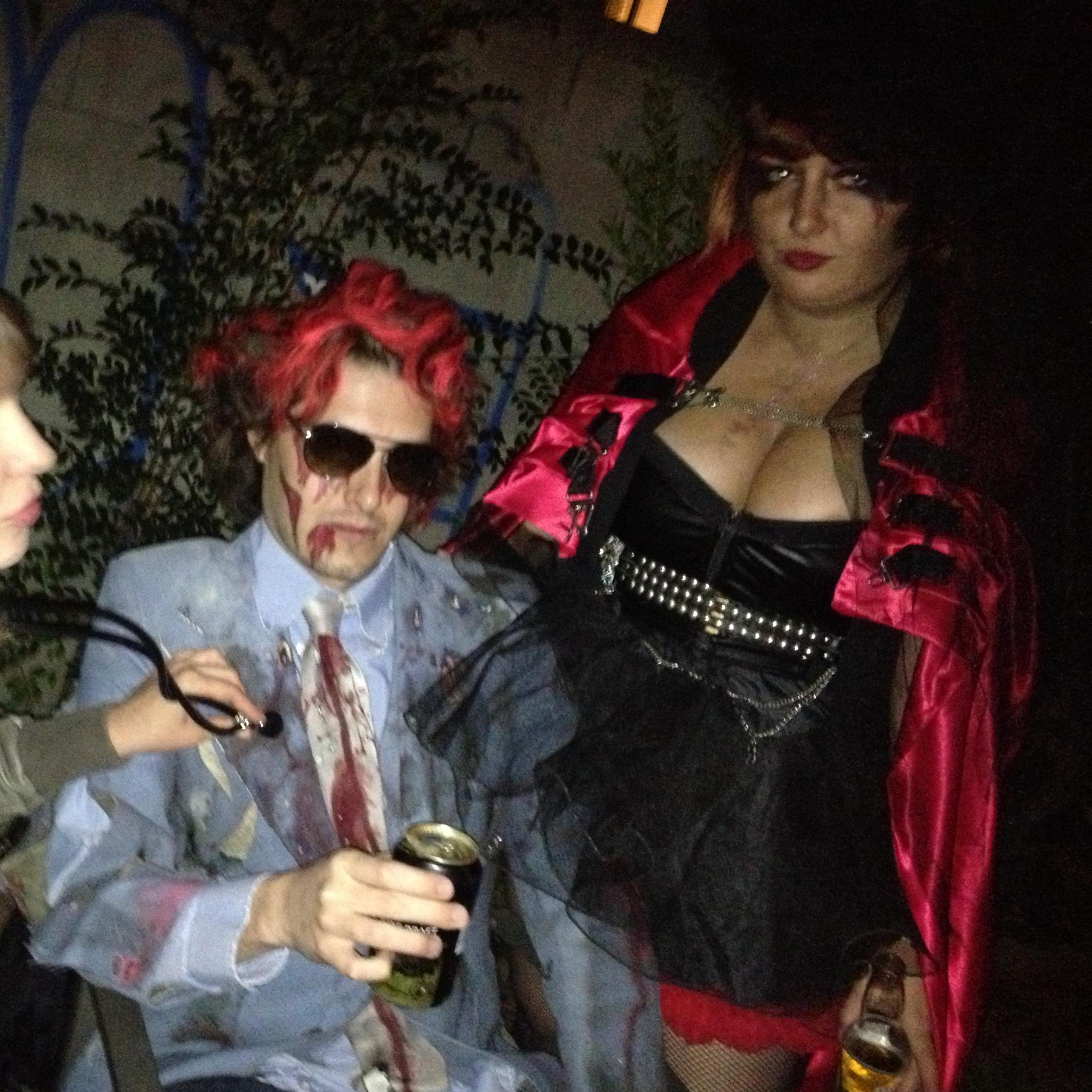 Adam lets Christin dress him up for Halloween  every year ;) He is such a  good sport