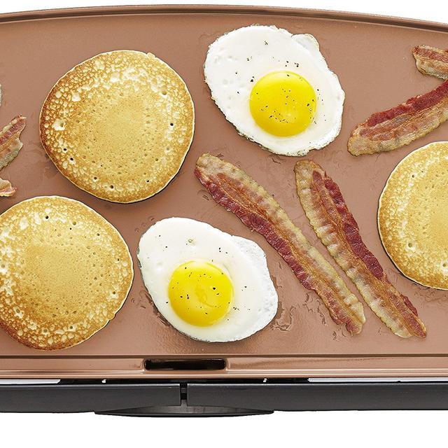 BELLA 10.5 x 20 Inch Copper Titanium Coated Electric Non-Stick Griddle, 1500 Watts 14606