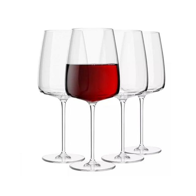 Krosno Red Wine Glasses, Set of 4, 20.3 oz, Modern Collection, Versatile and Durable Crystalline Glass, Pristine Clarity and Long-Lasting Shine, Dishwasher Safe, Made in Europe