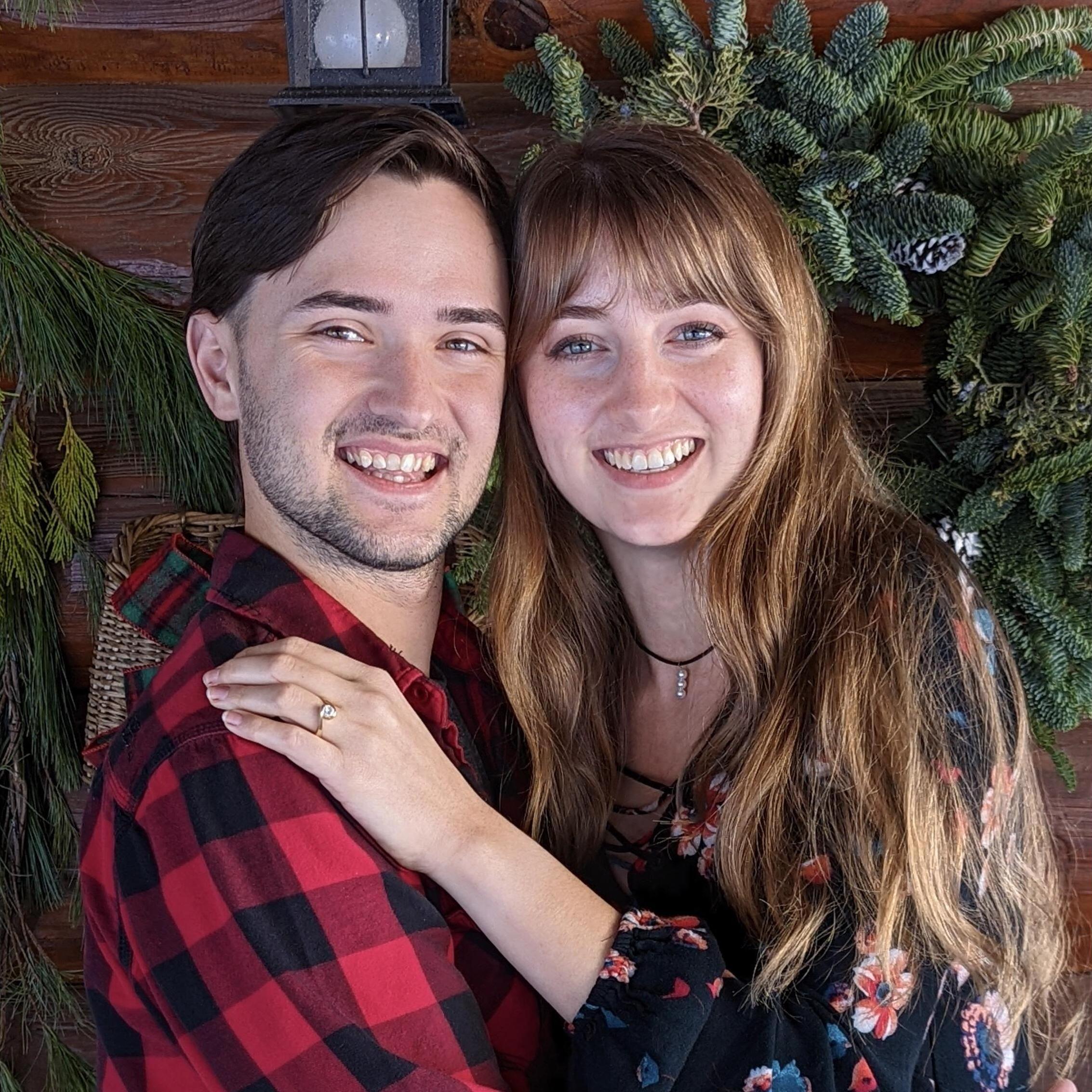 Ben's mother took some nice pictures for us after church, with the Christmas greenery. (12-12-21)
