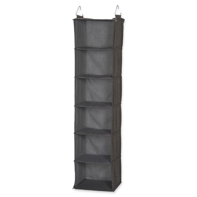 Household Essentials® 6-Shelf Hanging Closet Organizer in Grey
