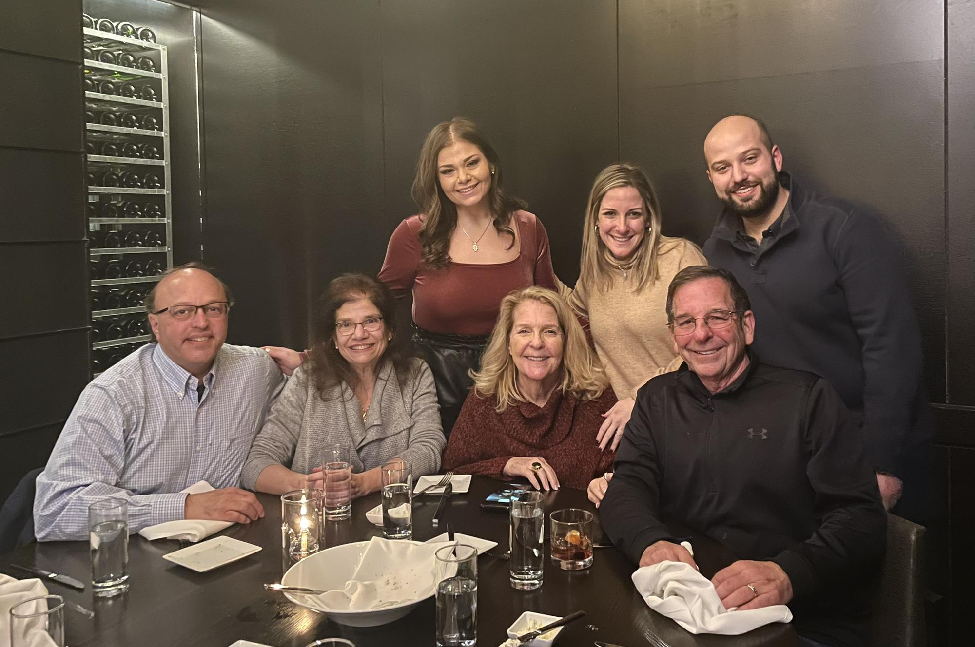 Dinner the night of our engagement in Boston.