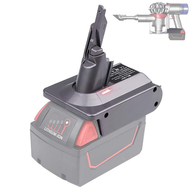 BTRUI for Dyson V7 Battery Adapter for Milwaukee M18 18V Battery Convert to for Dyson V7 SV11 Animal Cordless Stick Vacuum Cleaner Handheld Vacuum Converter (only MIL18V7 Adapter)