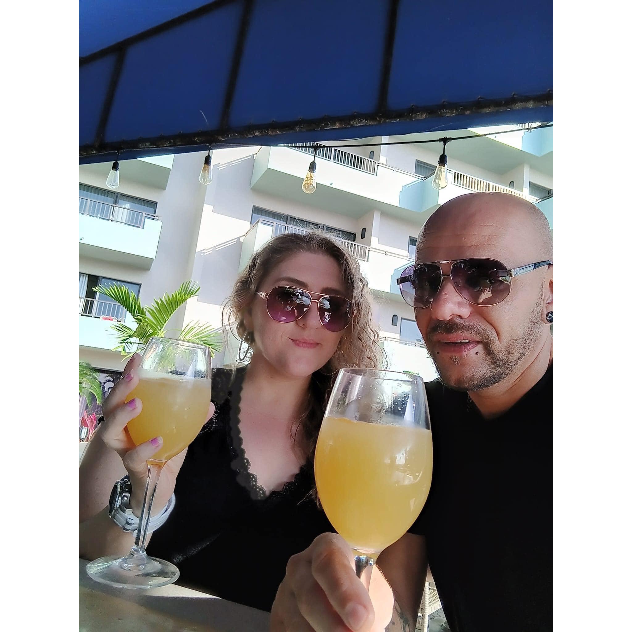 Mimosas by the beach