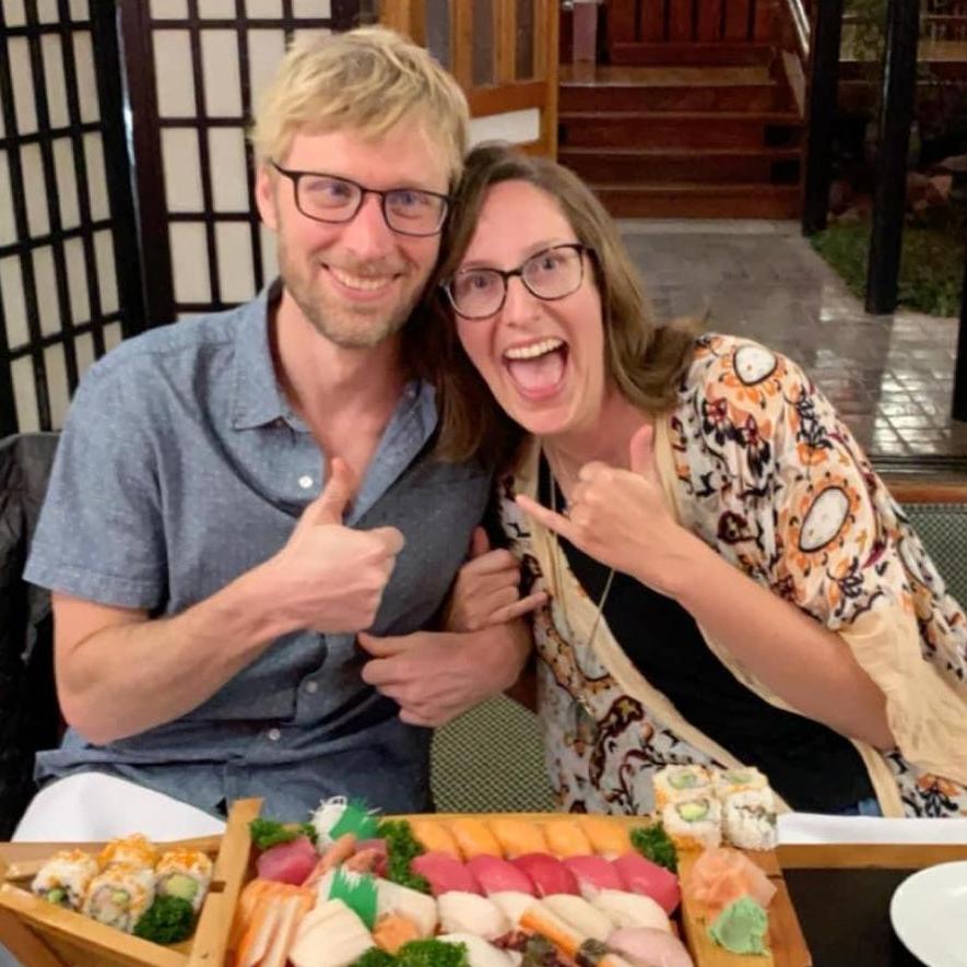 Sushi boat on our second Costa Rican Brewventure!