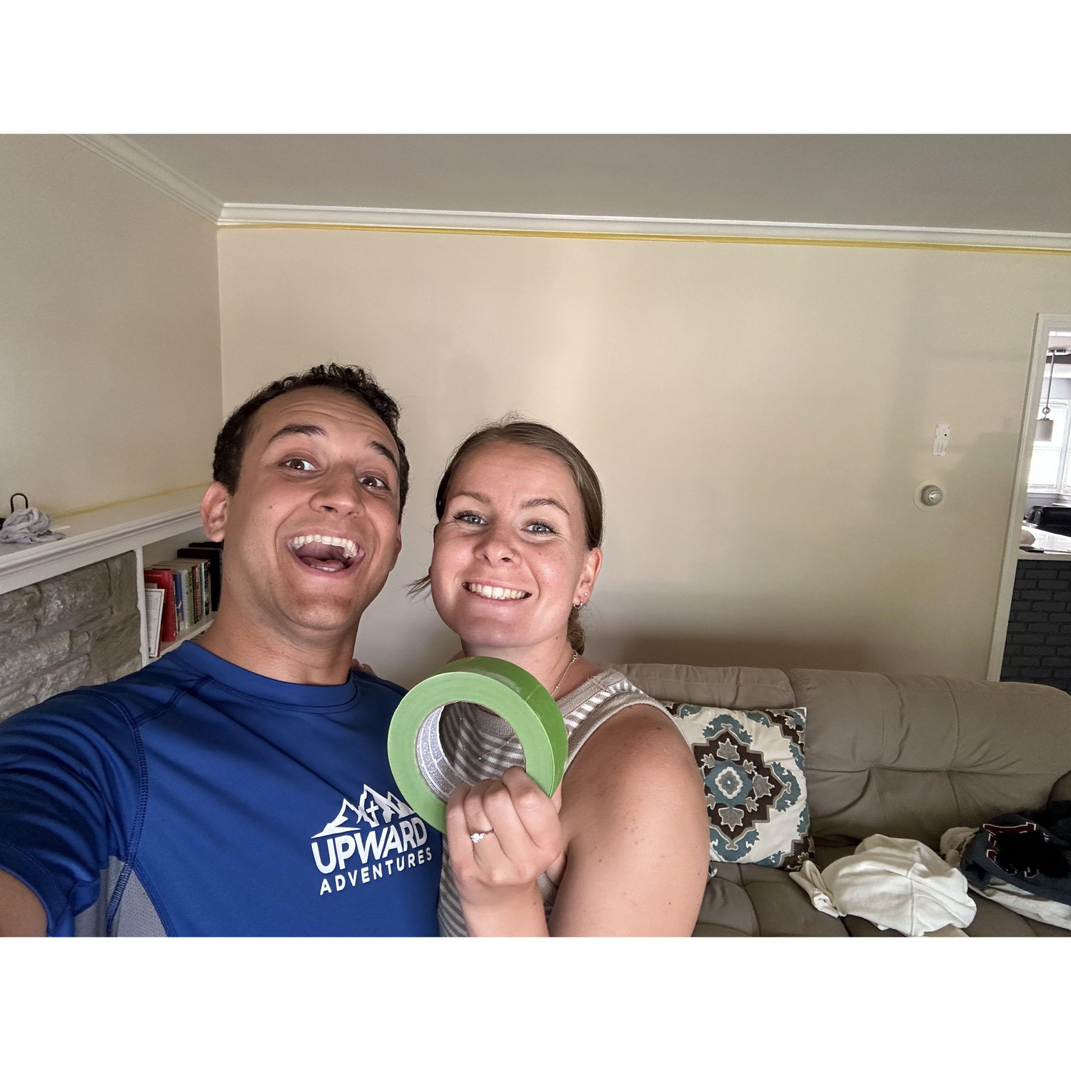 Our first house project together - repainting the living room!
