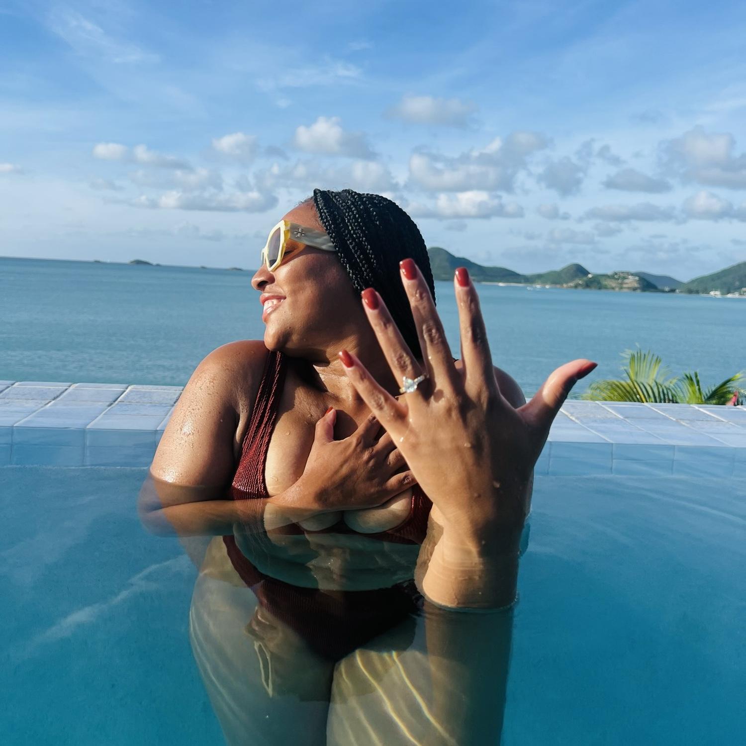 Blissful! Newly engaged!