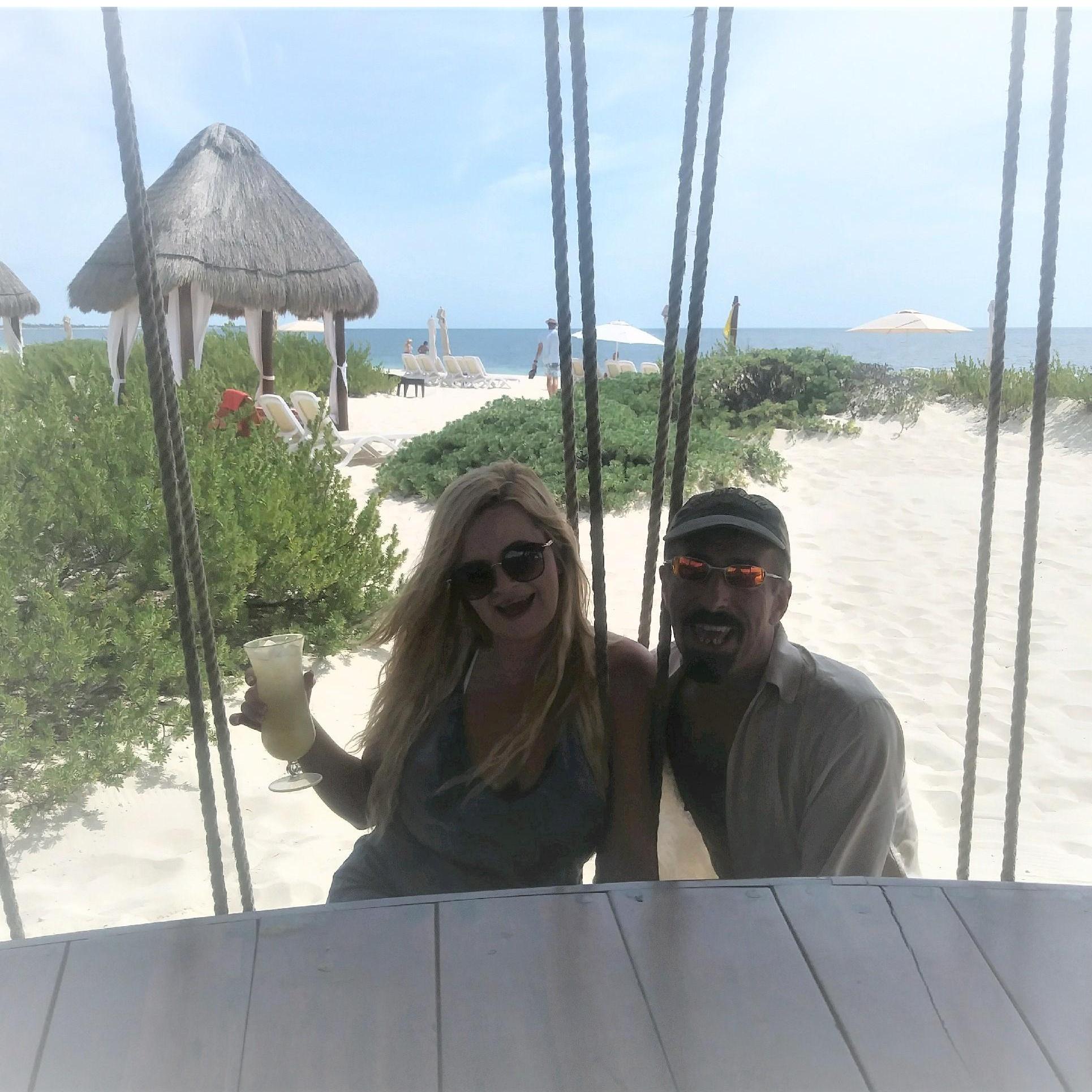 at the Swinging Bar in Cancun